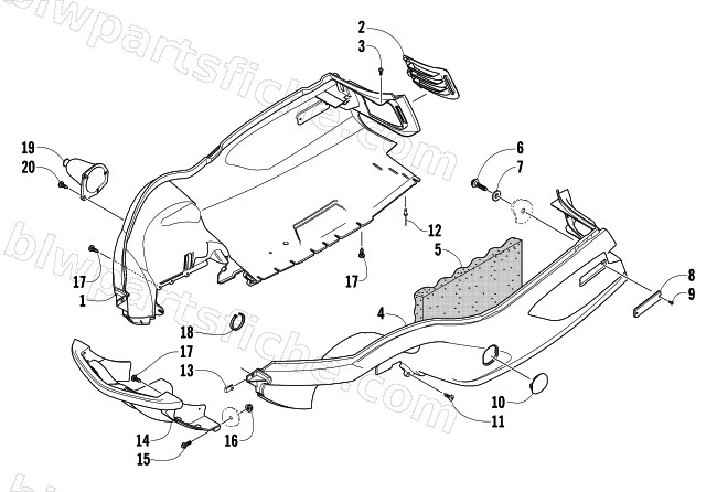 BELLY PAN AND FRONT BUMPER ASSEMBLY diagram