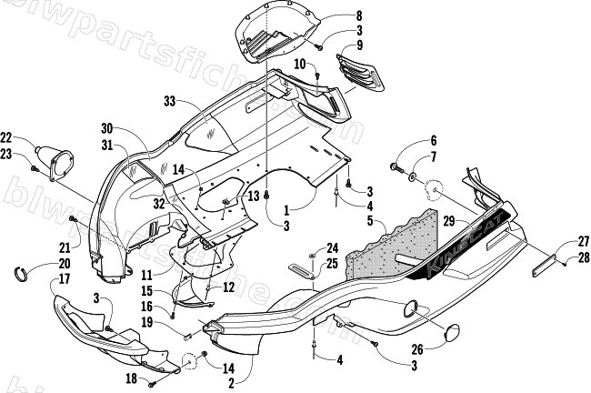 BELLY PAN AND FRONT BUMPER ASSEMBLY diagram