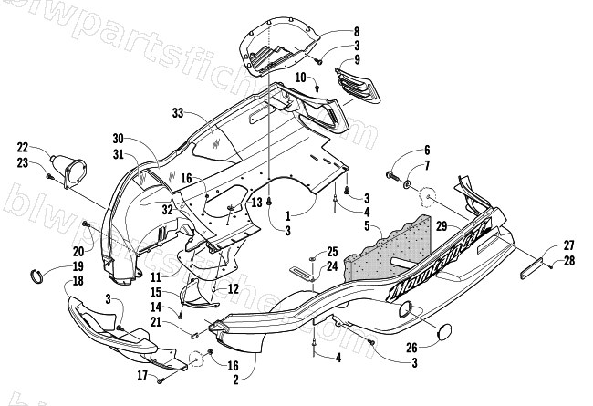 BELLY PAN AND FRONT BUMPER ASSEMBLY diagram
