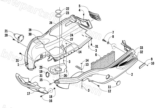 BELLY PAN AND FRONT BUMPER ASSEMBLY diagram