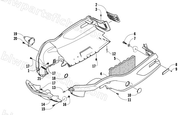 BELLY PAN AND FRONT BUMPER ASSEMBLY diagram