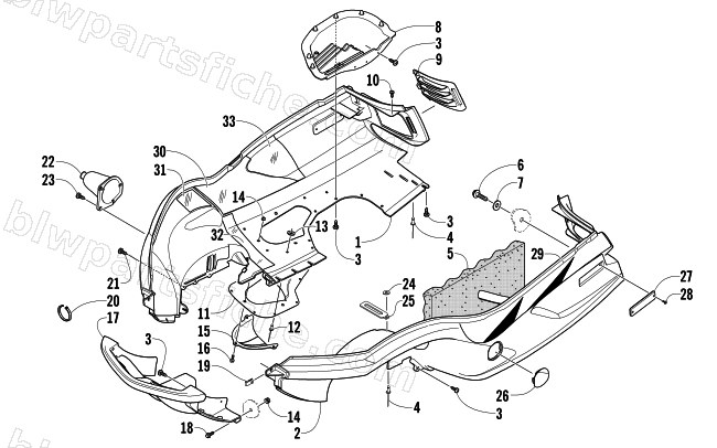 BELLY PAN AND FRONT BUMPER ASSEMBLY diagram