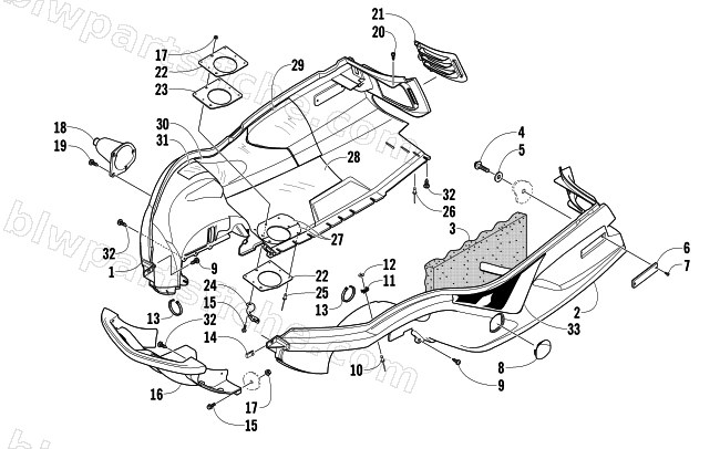 BELLY PAN AND FRONT BUMPER ASSEMBLY diagram