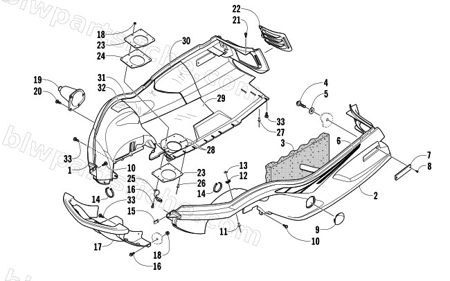 BELLY PAN AND FRONT BUMPER ASSEMBLY diagram