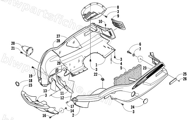BELLY PAN AND FRONT BUMPER ASSEMBLY diagram