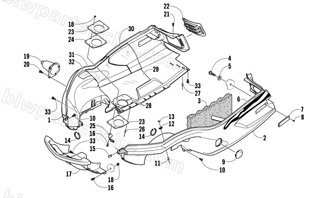 BELLY PAN AND FRONT BUMPER ASSEMBLY diagram