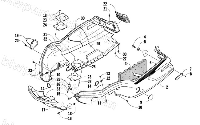 BELLY PAN AND FRONT BUMPER ASSEMBLY diagram