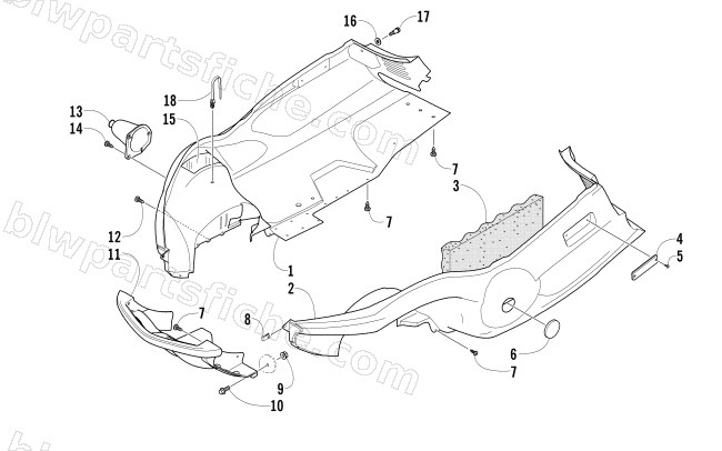BELLY PAN AND FRONT BUMPER ASSEMBLY diagram