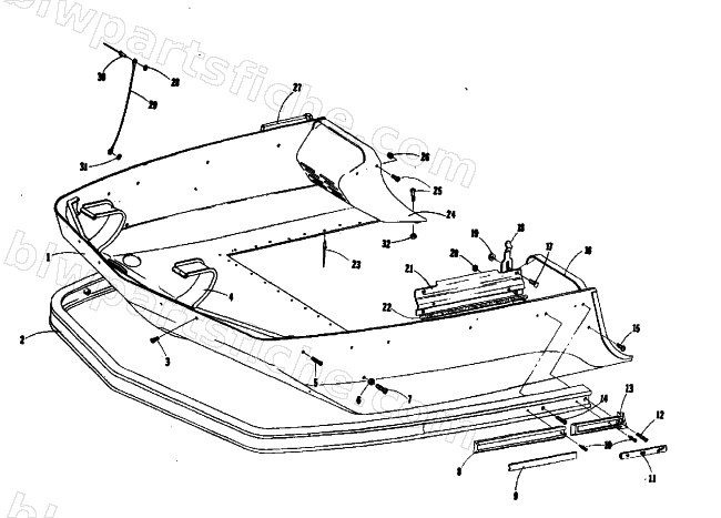 BELLY PAN AND FRONT BUMPER diagram