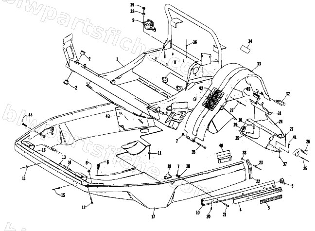 BELLY PAN AND FRONT FRAME diagram