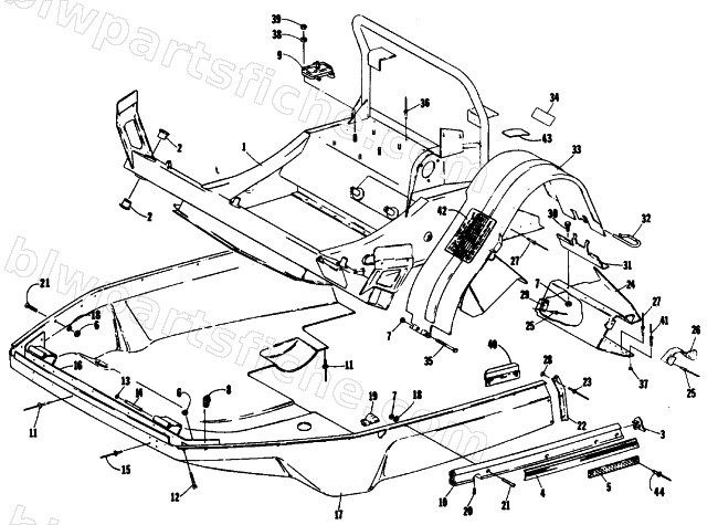 BELLY PAN AND FRONT FRAME diagram