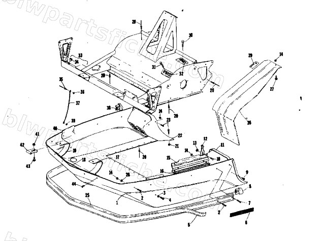 BELLY PAN AND FRONT FRAME diagram
