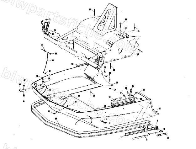 BELLY PAN AND FRONT FRAME diagram
