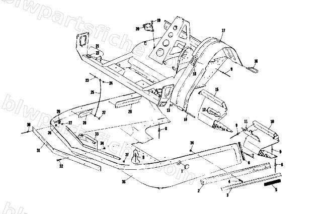 BELLY PAN AND FRONT FRAME diagram