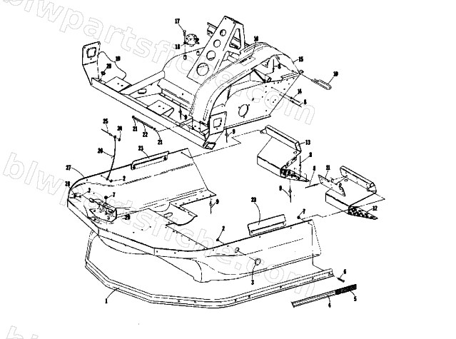 BELLY PAN AND FRONT FRAME diagram