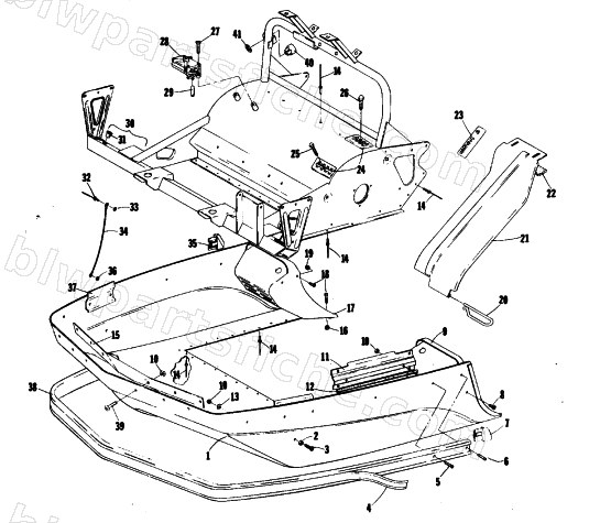 BELLY PAN AND FRONT FRAME diagram