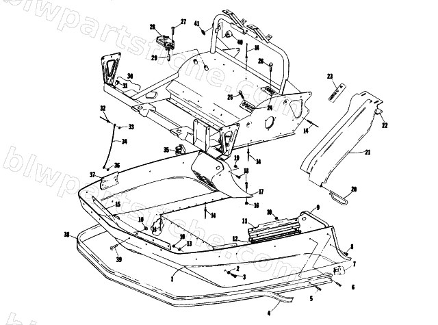 BELLY PAN AND FRONT FRAME diagram
