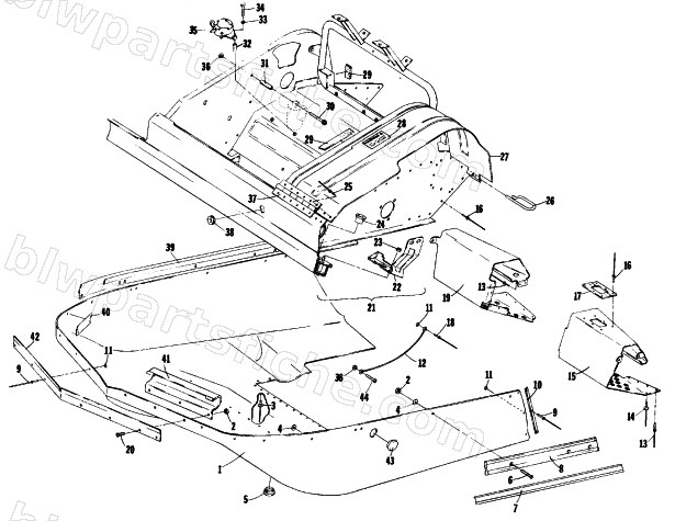 BELLY PAN AND FRONT FRAME diagram