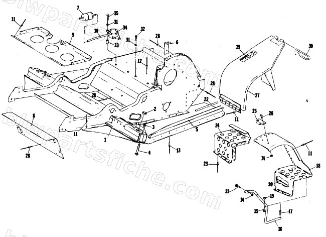 BELLY PAN AND FRONT FRAME diagram