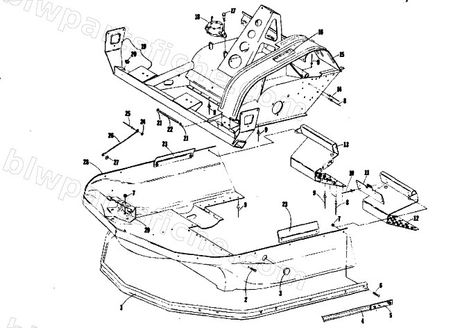 BELLY PAN AND FRONT FRAME diagram