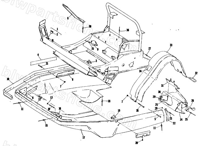 BELLY PAN AND FRONT FRAME diagram