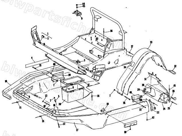 BELLY PAN AND FRONT FRAME diagram