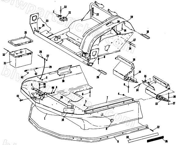 BELLY PAN AND FRONT FRAME diagram