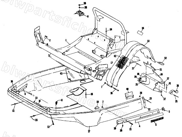 BELLY PAN AND FRONT FRAME diagram