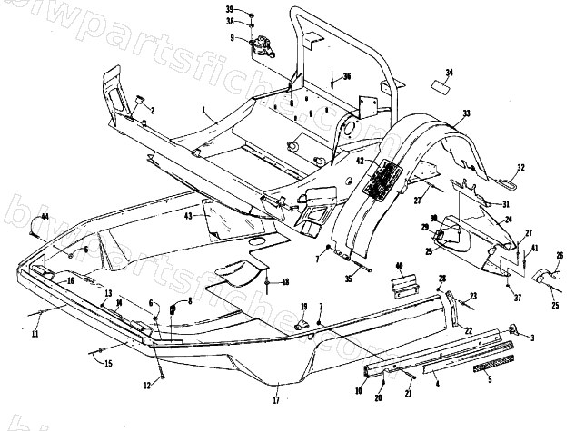 BELLY PAN AND FRONT FRAME diagram