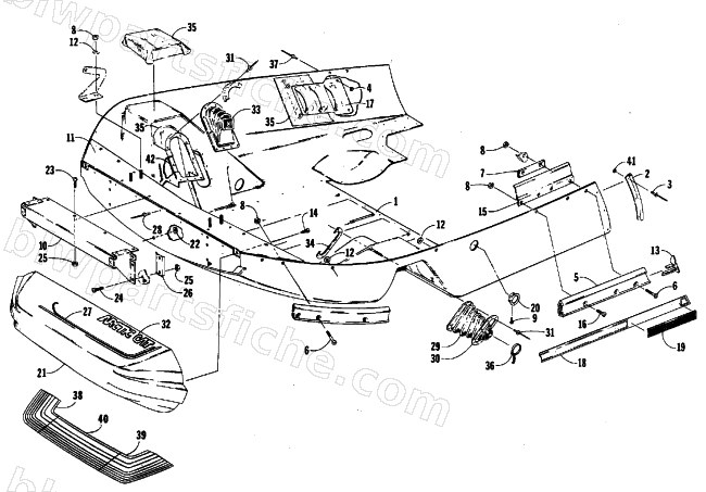 BELLY PAN AND NOSE CONE ASSEMBLIES diagram