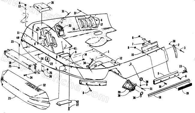 BELLY PAN AND NOSE CONE ASSEMBLIES diagram