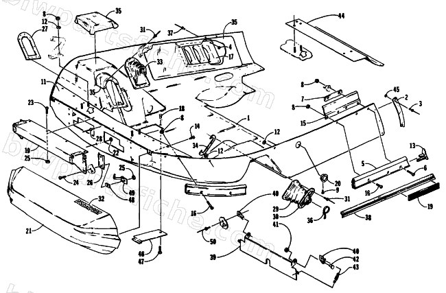 BELLY PAN AND NOSE CONE ASSEMBLIES diagram