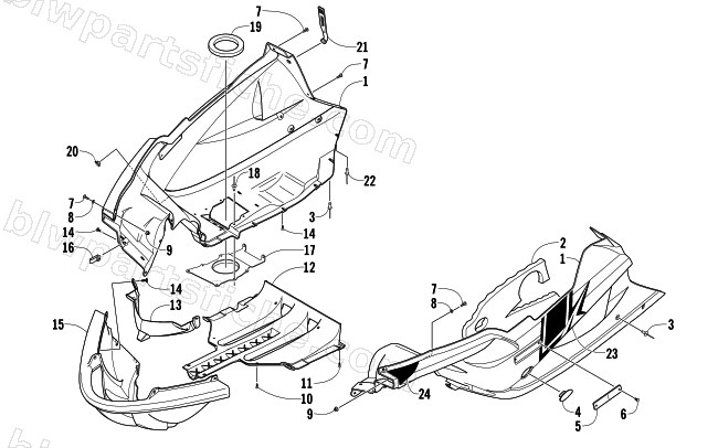 BELLY PAN ASSEMBLY diagram