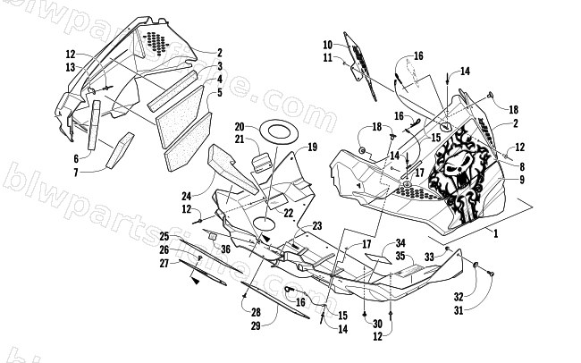 BELLY PAN ASSEMBLY diagram