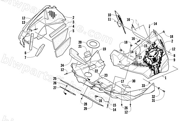 BELLY PAN ASSEMBLY diagram