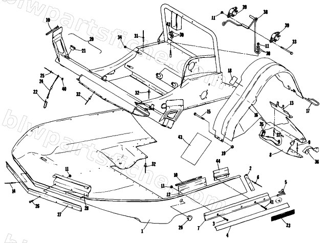 BELLY PAN, FRONT FRAME diagram