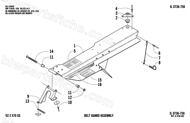 BELT GUARD ASSEMBLY diagram