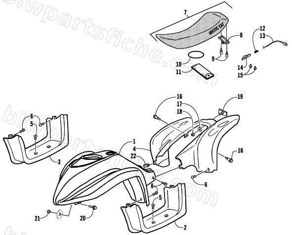 BODY AND SEAT ASSEMBLY diagram