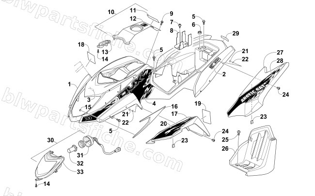 BODY PANEL AND HEADLIGHT ASSEMBLY diagram