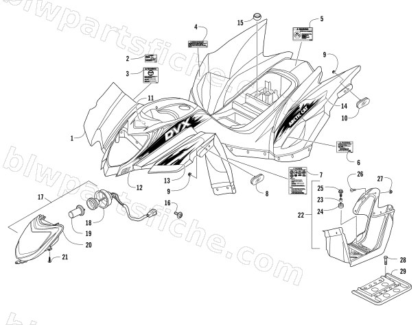 BODY PANEL AND HEADLIGHT ASSEMBLY diagram