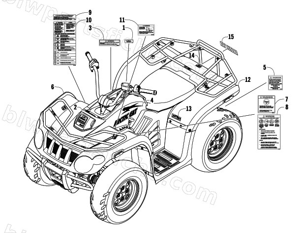 BODY PANELS AND DECALS diagram