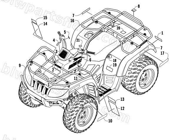 BODY PANELS AND DECALS diagram