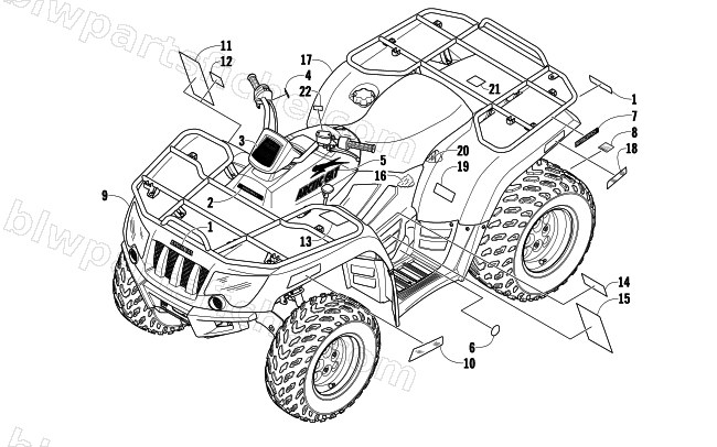 BODY PANELS AND DECALS diagram