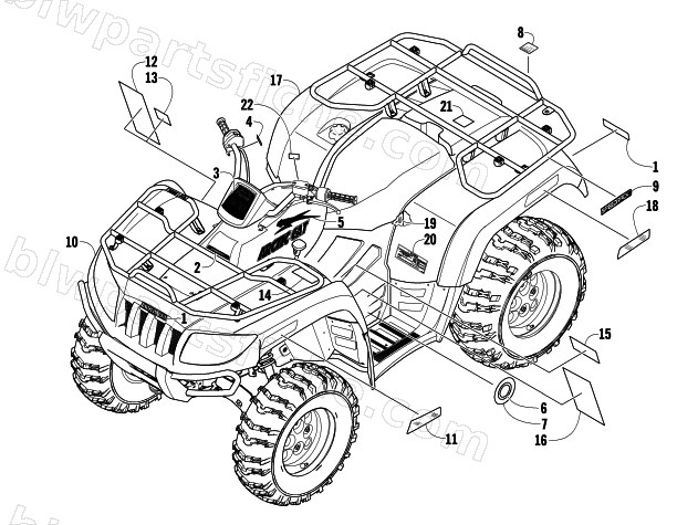 BODY PANELS AND DECALS diagram