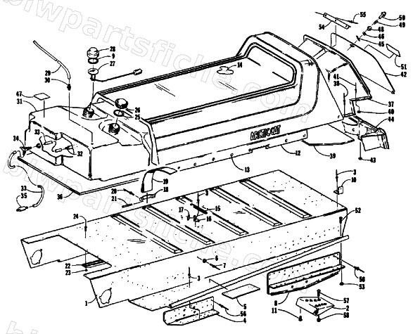 BODY, SEAT AND GAS TANK diagram
