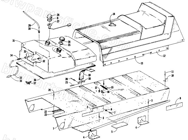 BODY, SEAT, AND GAS TANK diagram