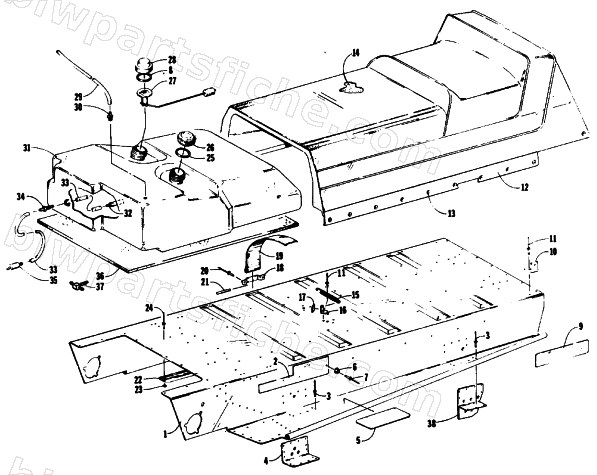 BODY, SEAT AND GAS TANK diagram