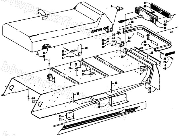 BODY, SEAT, TAILLIGHT AND REAR BUMPER diagram