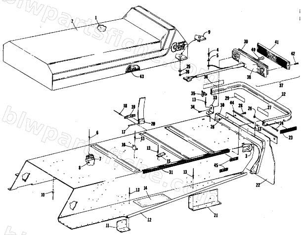 BODY, SEAT, TAILLIGHT AND REAR BUMPER diagram