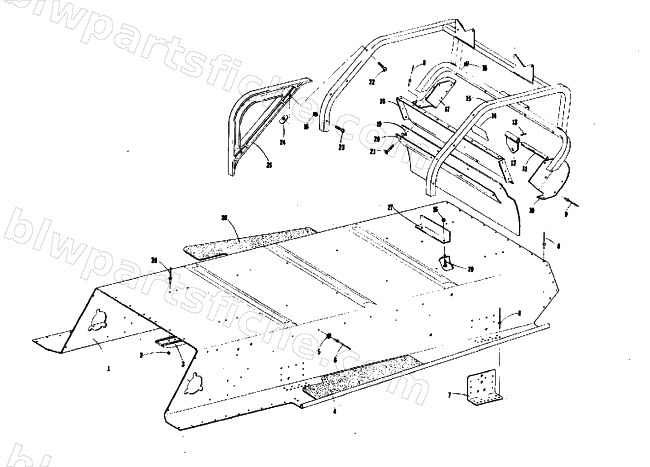 BODY TUNNEL AND REAR BUMPER diagram